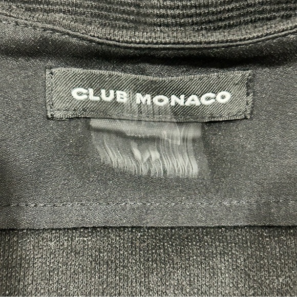 CLUB MONACO Black Cropped Sleeve Blouse with Pockets in Women's Size Small - Picture 4 of 6